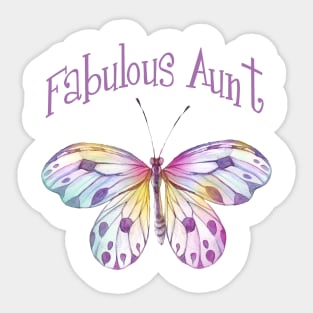 Fabulous Aunt Butterfly Sticker